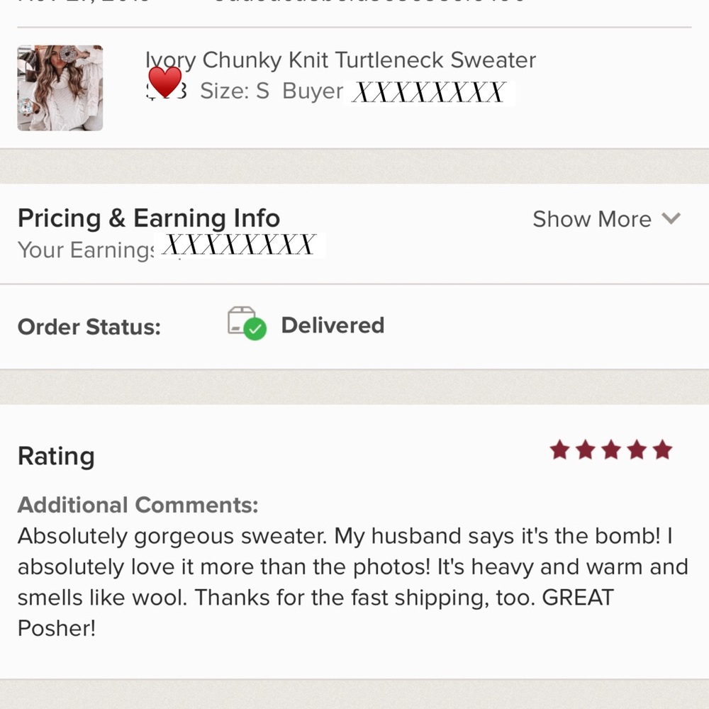 LAST💕 Ivory Chunky Knit Turtleneck Sweater - Picture 5 of 8